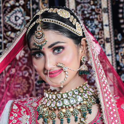 "Red carpet bridal makeup look in Bengaluru: A glamorous blend of sophisticated makeup and elegant styling, ensuring you steal the spotlight on your special day."